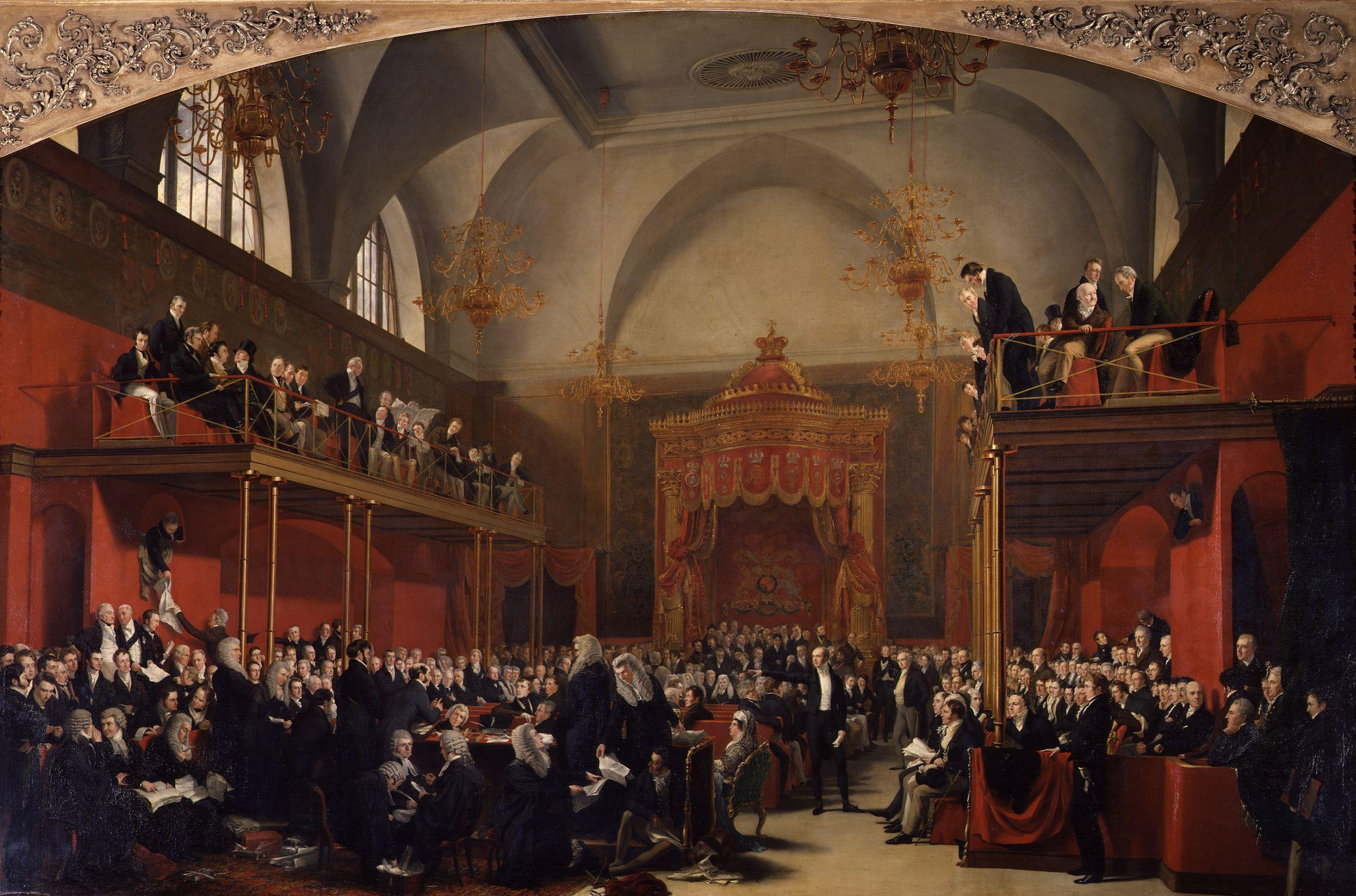 Painting of a trial